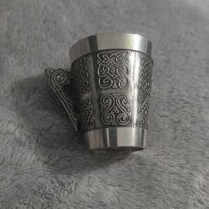 MullIingar Pewter 2 1/4” Shot Goblet  Ireland  Irish Symbols